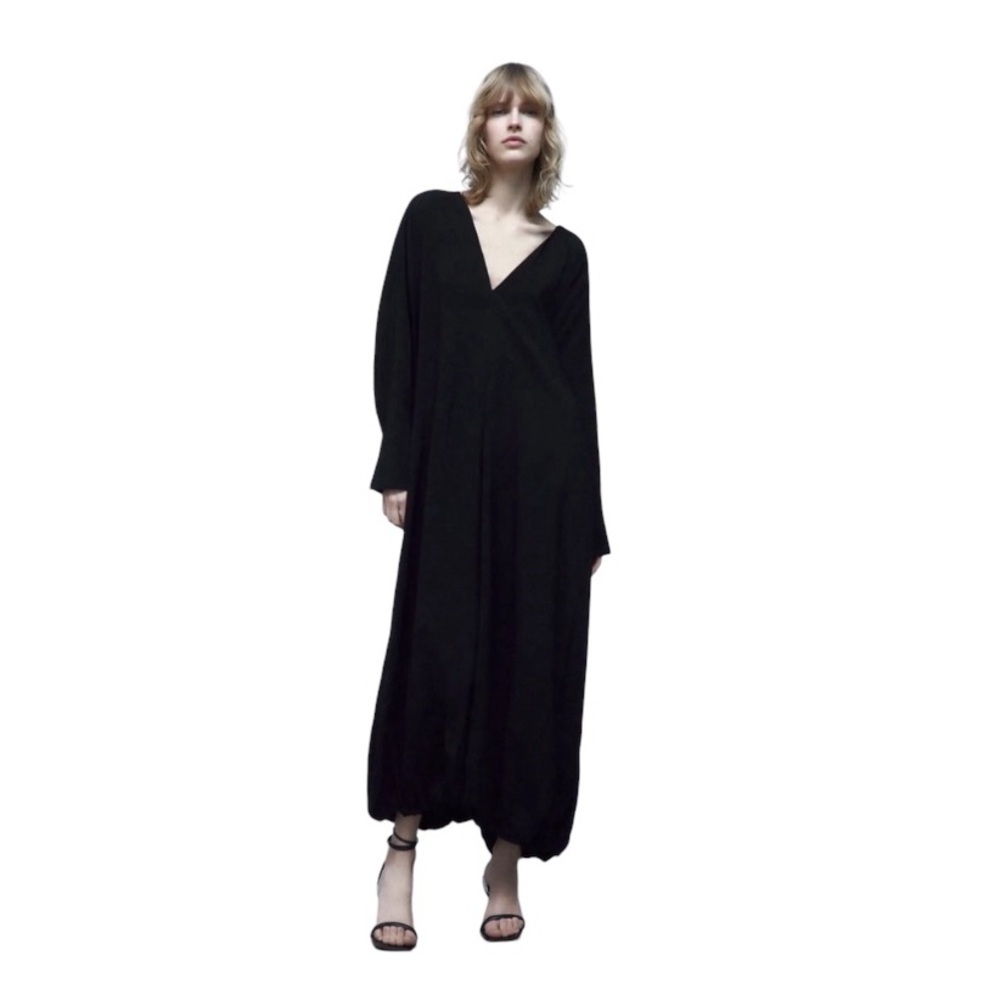 NWT ZARA MOLY LONG DRESS IN BLACK - SIZE XS-S